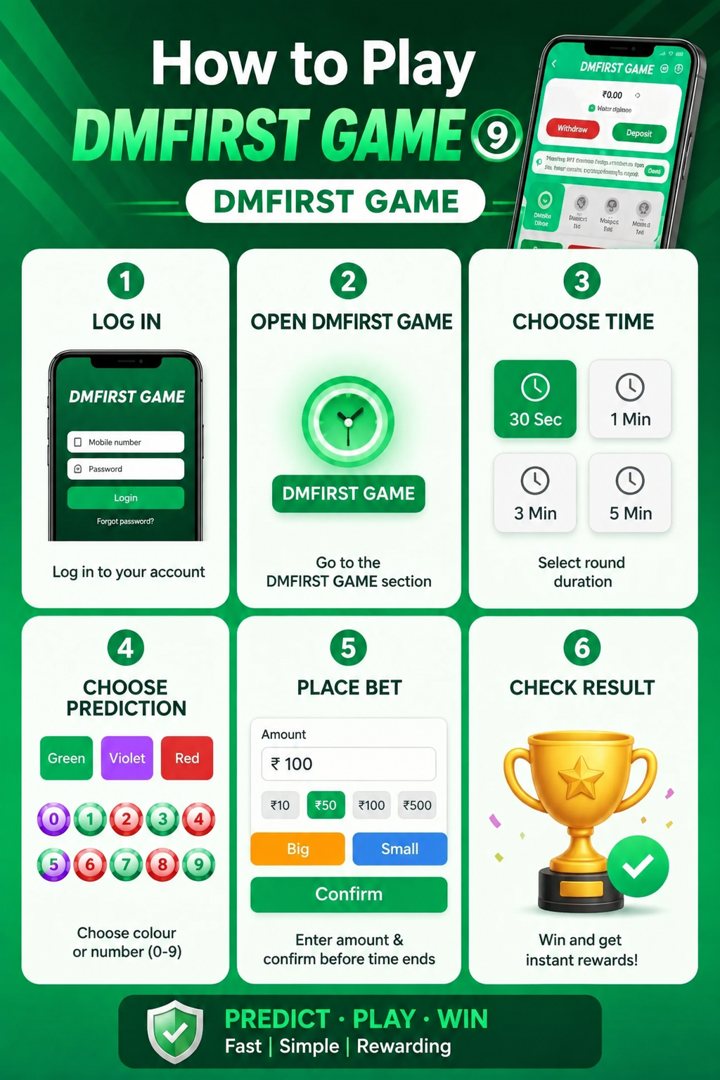 DMFirst Game Wingo game interface